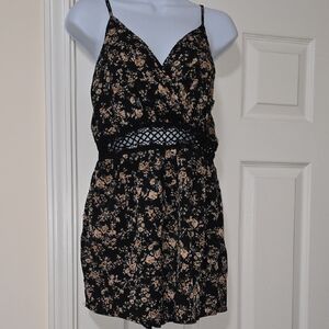 SHEIN Black Floral Romper